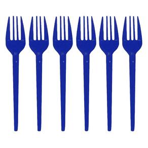 Garfinho Descartável Azul Escuro para Festas - 50 Unidades