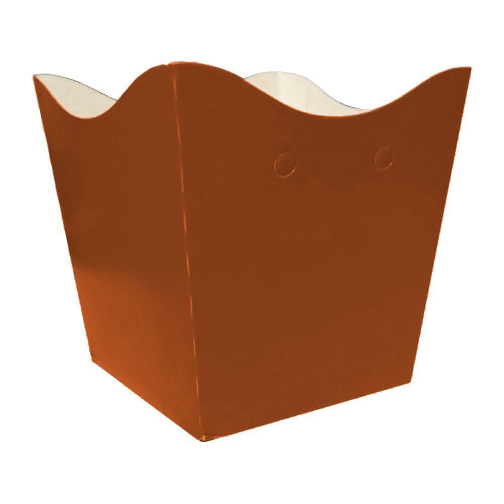 Cachepot de Papel Liso Marrom Pequeno - 10 Unidades