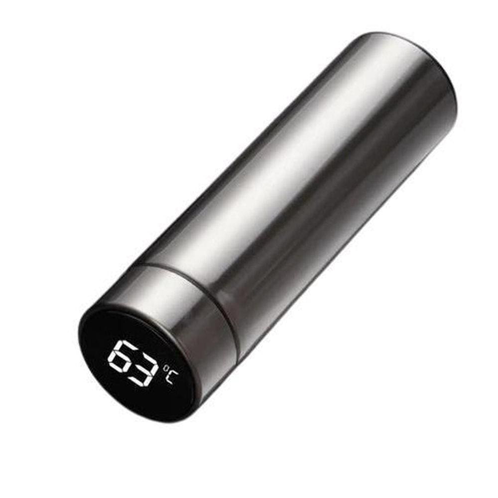 Garrafa Térmica Inox Visor De Temperatura Display Led 480Ml