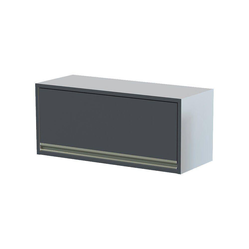 Armário Aéreo Jasmim 80CM 1 Porta Basculante Caloma - Grafite