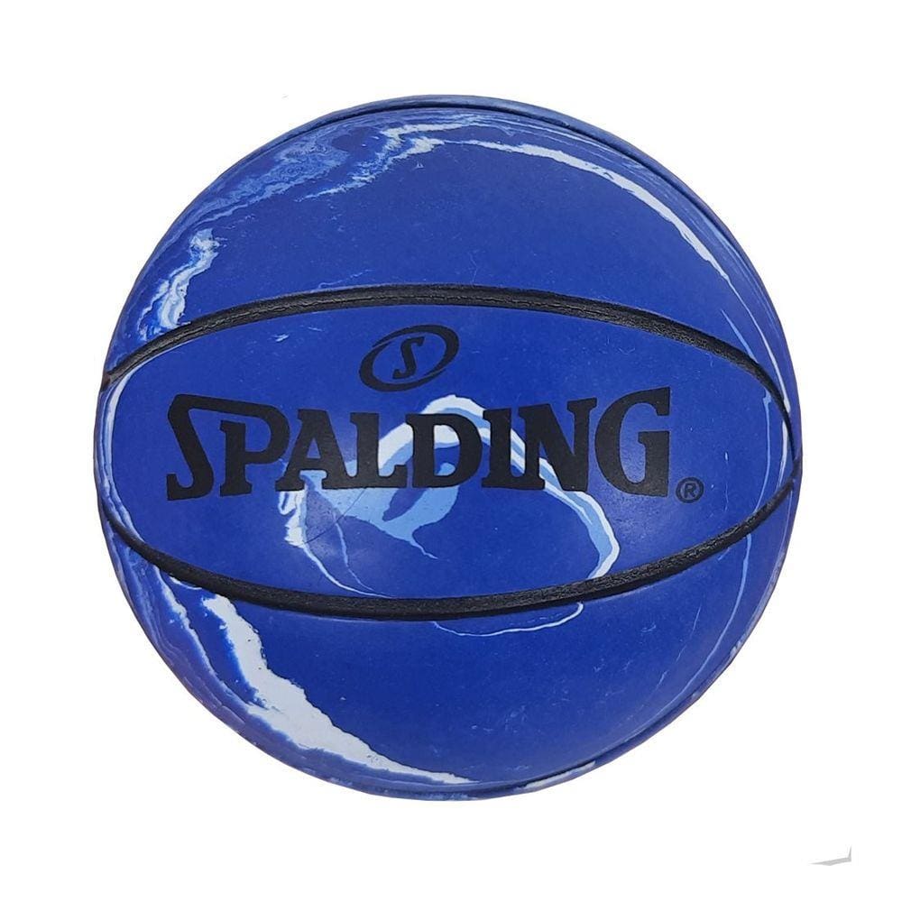 Mini Bola de Basquete Spalding Lay Up Tam 3 Azul e Amarela