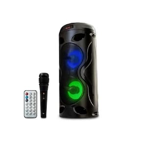 Caixa De Som Bluetooth Com Microfone Controle E Led