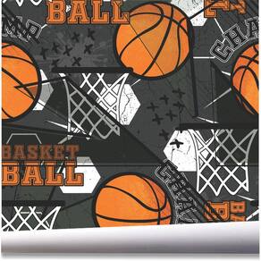 Adesivo Parede Esporte Basquete Cesta Jogo Bola Gg160