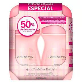 Kit Desodorante Roll On Giovanna Baby Rosa Com 2 Unidades