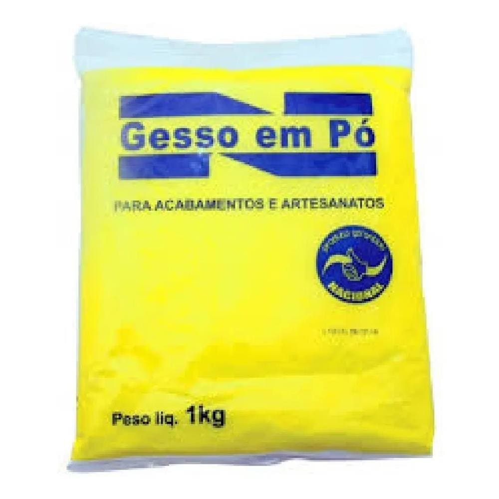 Gesso Em Pó Branco Secagem Rápida 10Kg Nacional