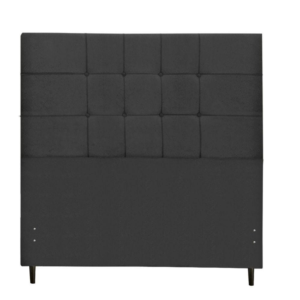 Cabeceira Casal King Jbe Barcelona 195cm Preta Box 193cm