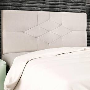 Cabeceira Solteiro Jbe Camboriú Preto 94cm Box 88cm Creme