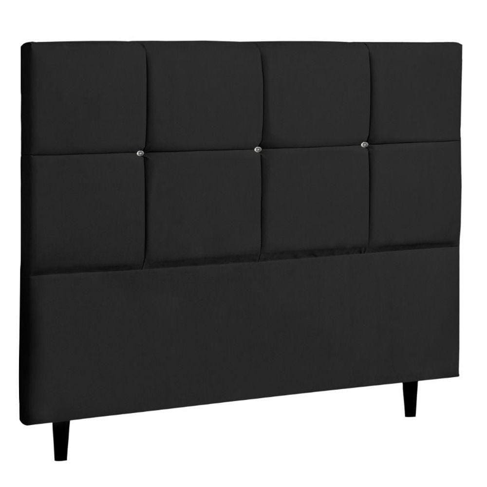 Cabeceira Solteiro Jbe Moveis Paris 94cm Preta Cama Box 88cm