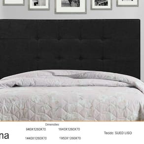 Cabeceira Solteiro Jbe Barcelona 94cm Preto Cama Box 88cm