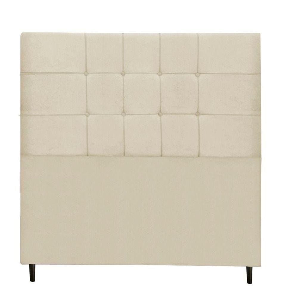 Cabeceira Solteiro Jbe Barcelona 94cm Bege Cama Box 88cm