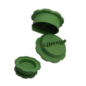 Triturador Moedor Amassador Alho Tempero Processador Manual -Plástico Verde