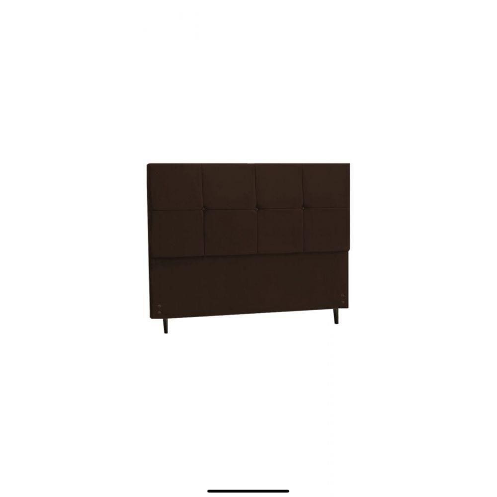 Cabeceira Casal Jbe Paris 144cm Bege Cama Box 138cm Marrom