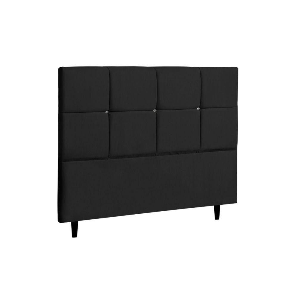 Cabeceira Casal Jbe Paris 144cm Bege Cama Box 138cm Preto