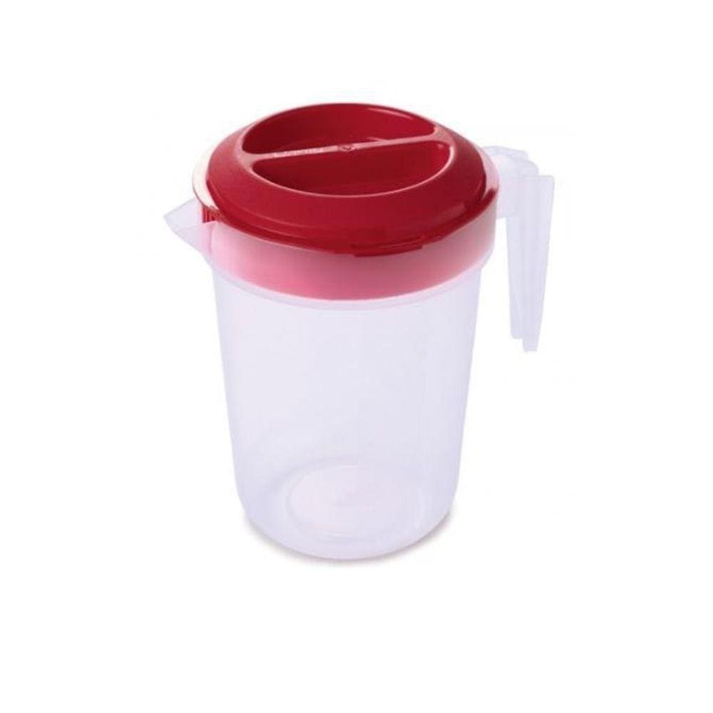 Jarra Graduada De 2 Litros Com Tampa Vermelha - Plasútil