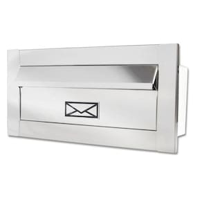 Caixa De Correio Frente Inox Moderna 17 Cm X 36 Cm