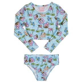 Biquíni Infantil Cropped Piscina Azul Quimby