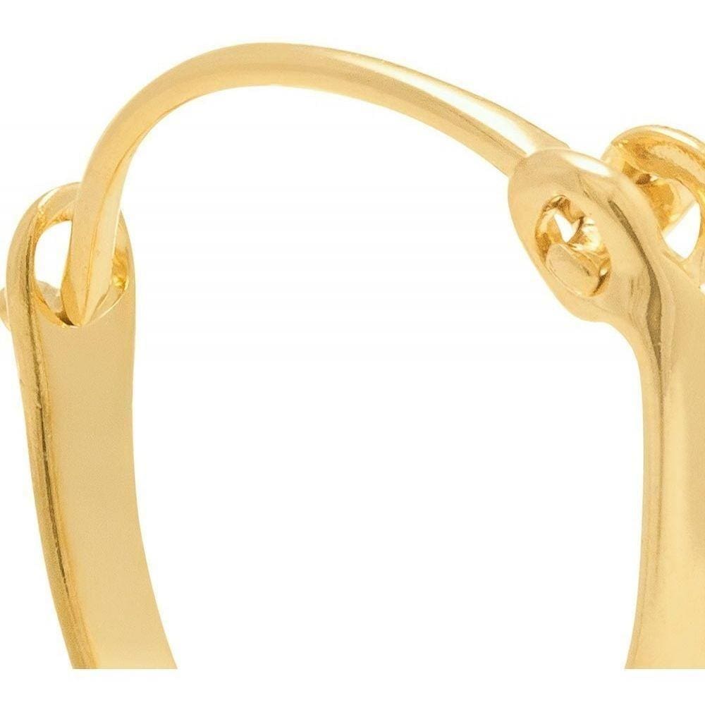 Brincos Rommanel Infantil Argola Folhado Ouro 18k