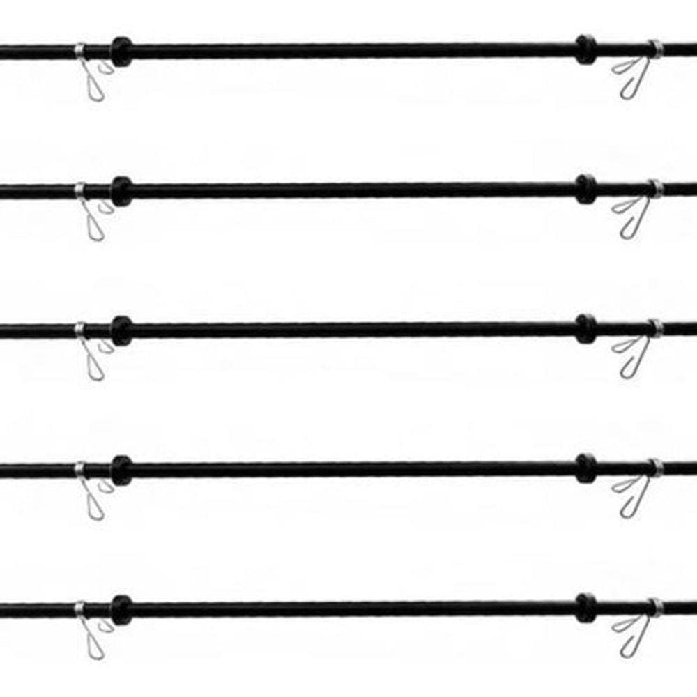 Kit 5 Barras Body Pump Musculação Academia Com Presilhas