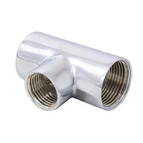 Tee Redução Em Latão Cromado 3/4 X 1/2