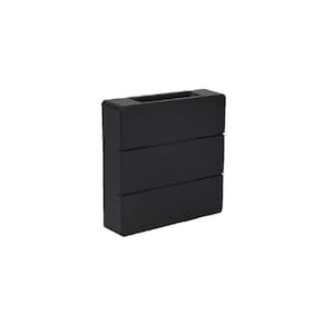 Arandela Blumenau Clean Led Aletada 6W Bivolt 3000K Preta