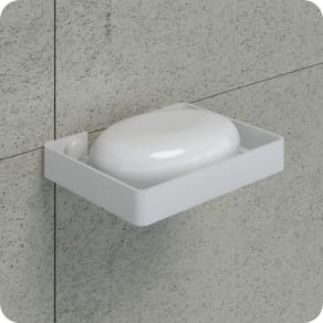 Suporte Porta Sabonete Para Banheiro de Parede Branco Plus