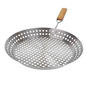 Panela Frigideira Grelhar Em Churrasqueira Inox 30cm - Mor