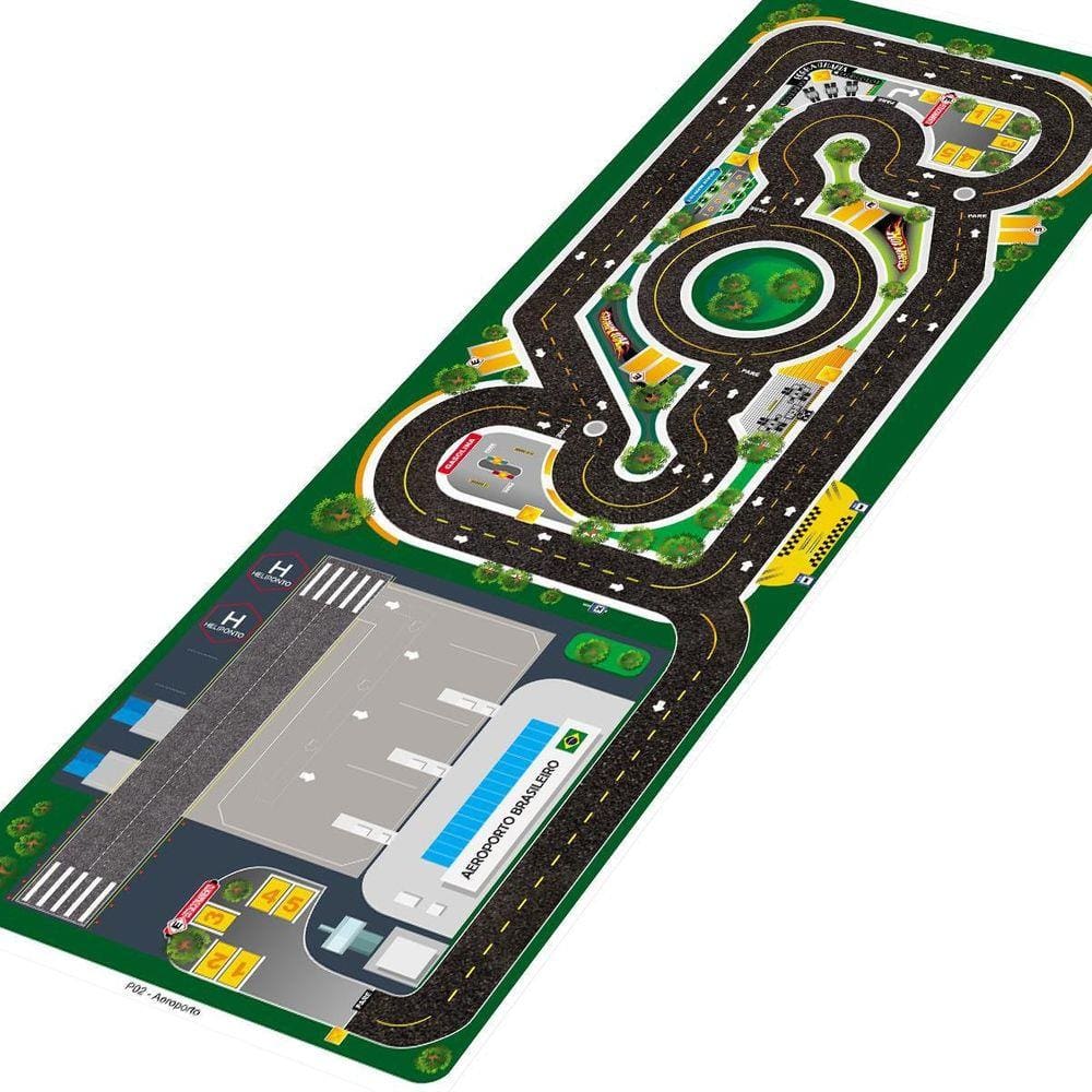 Pista Para Carrinhos Hot Wheels Grande Cidade - 1,80x1,20m