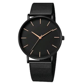 Relógio Masculino Ultrafino Quartz Malha de Aço