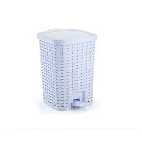 Lixeira Smart Grande Pedal Amortecedor 15 L Branca Monte Li