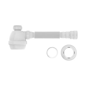 Sifão Sanfonado Flexível Universal Com Copo Blukit