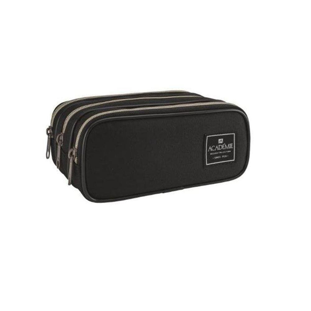 Estojo Tilibra Triplo Academie Preto