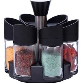 Porta Tempero Giratório Condimentos 6 Peças Cozinha