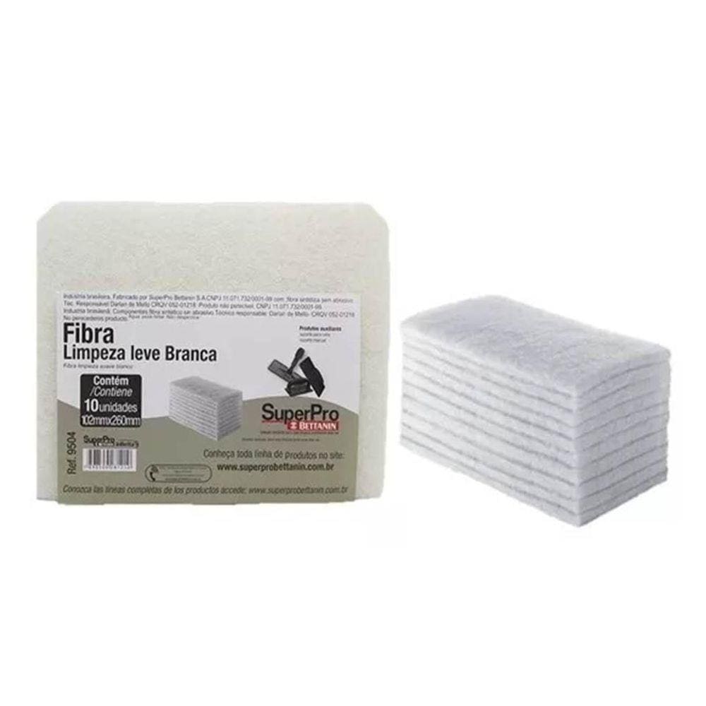 Fibra Limpeza Leve Branca 10 Unidades Superpro (Betannin)
