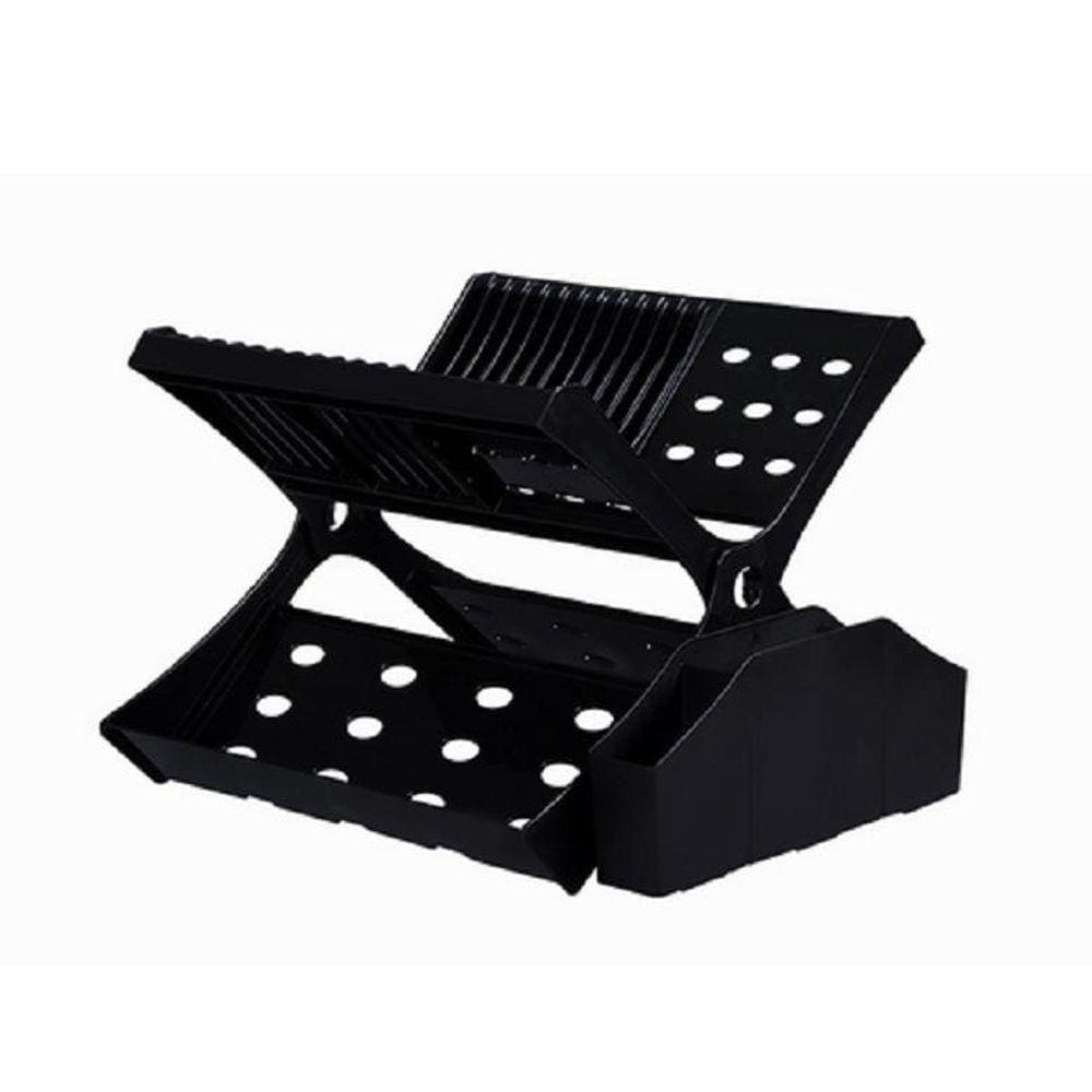 Escorredor Para Loucas Com Porta Talheres Preto Astra