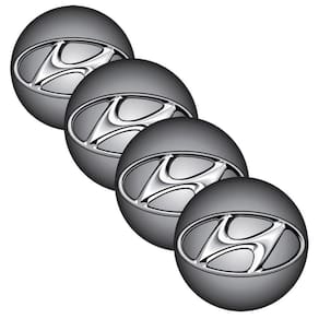 Kit Emblema Calota Resinado 4 Unidades Hyundai 48Mm Degrade