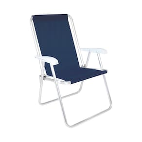 Cadeira Alta Conforto Mor Alumínio Sannet Azul Marinho