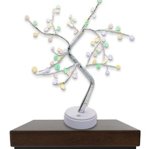 Luminária Arvore De Led Natal Abajur 60Leds Usb/Pilha 55Cm