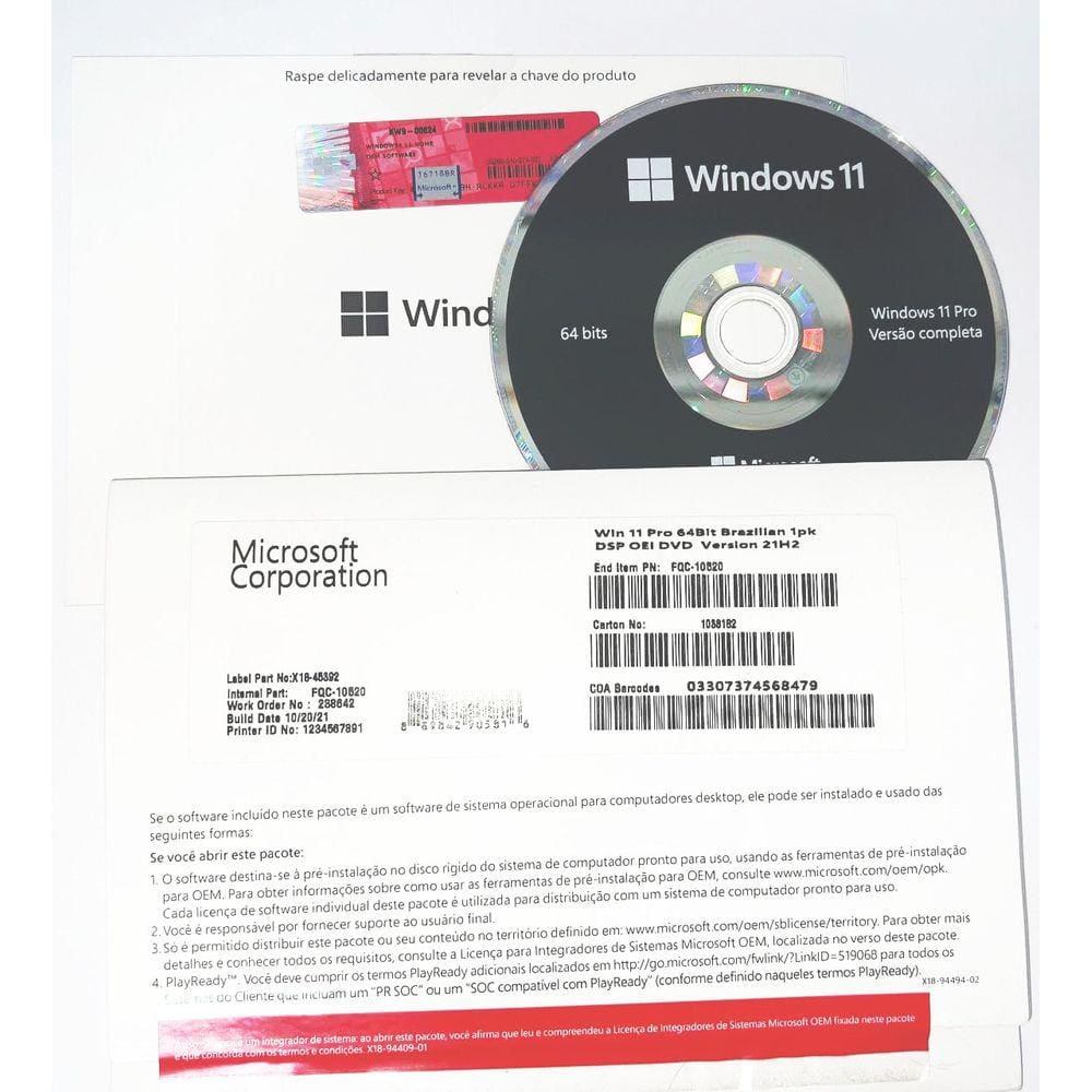 Windows 11 Professional O&M Perpetua Lacrada 64Bits