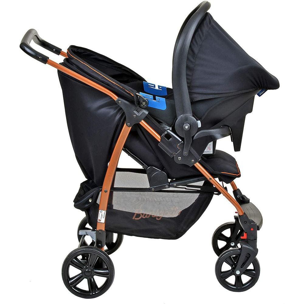 Travel System Ecco Com Bebê Conforto TouringxPreto Cobre Burigotto