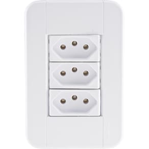 Conj 4x2 3 Tomadas 2p+t 20 A 250 V Tramontina Tablet Branco