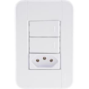 Conj 4x2 2 Int Simples 10 A 250 V e 1 Tomada 2p+t 10 A 250 V