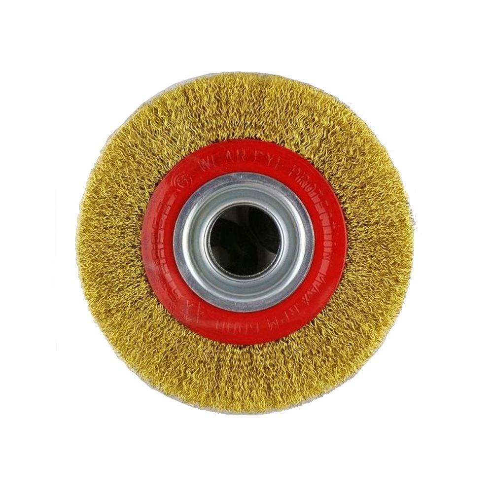 Escova Circular Em Aço Latonado Starfer 6x1 Pol.