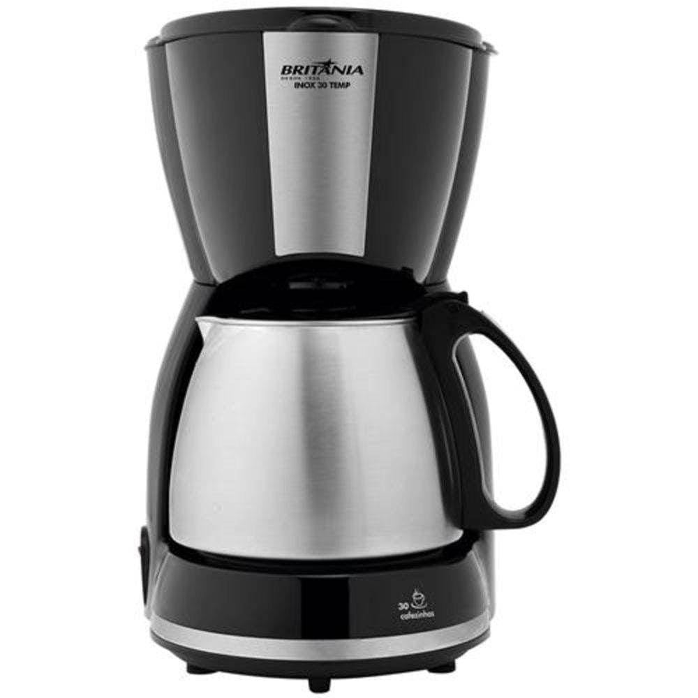 Cafeteira Elétrica Britânia Inox 30 Temp Preto 220v - Cp30