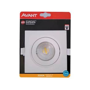 Spot de LED 3000K 3W quadrado - Luz Amarela