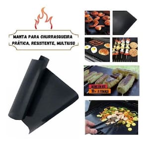 Manta Grill Tapete Churrasco Grelha Antiaderente Chapa