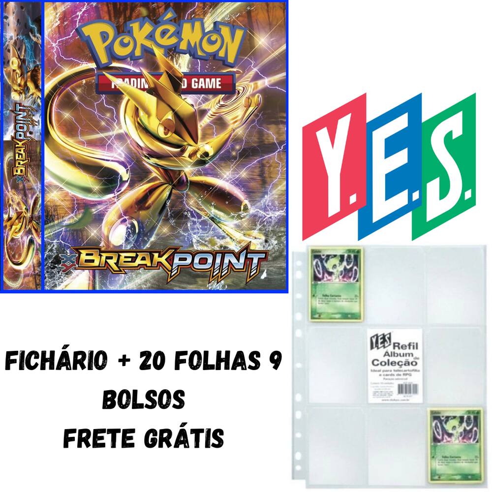 Álbum Pokémon Pasta tipo Fichário para Cards - XY BREAK POINT