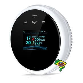 Detector Vazamento Gás E Temperatura Wifi Via App Alarme Onl