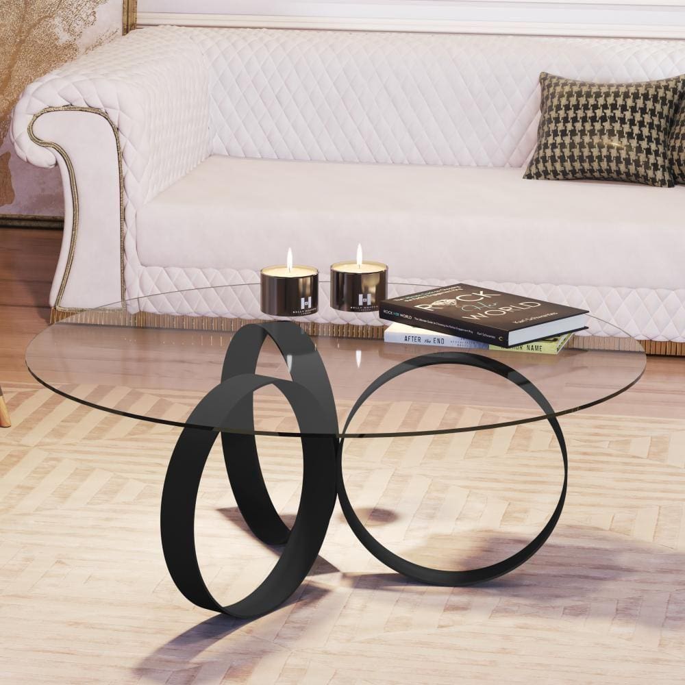 Mesa de Centro JB 8060 Redonda com Tampo em Vidro - JB Bechara