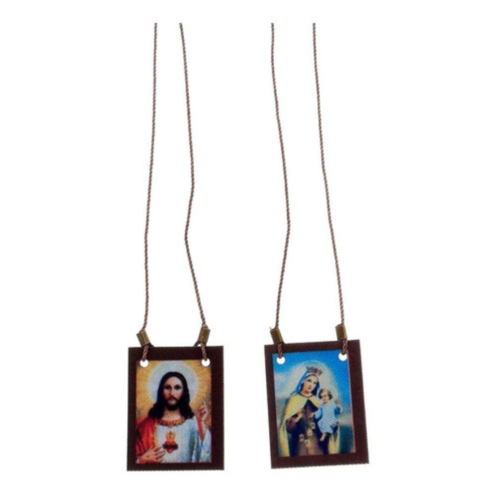 Escapulário De Tecido De Nossa Senhora Do Carmo Simples