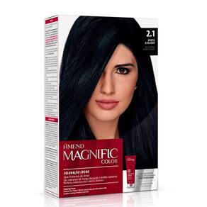 Kit Coloração Creme Amend Magnific Preto Azulado 2.1